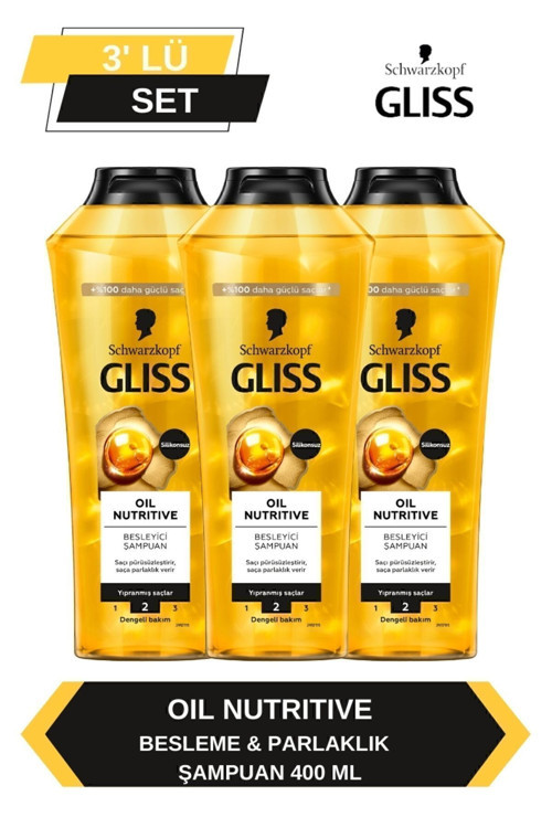 Oil Nutritive Şampuan 400Ml X 3'Lü Set