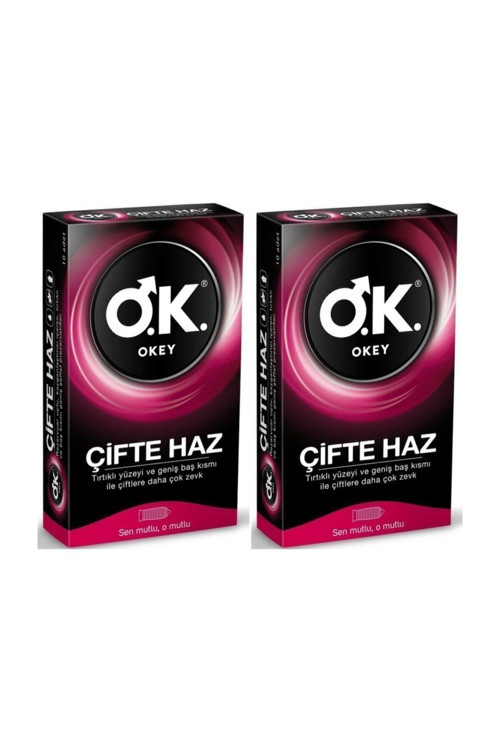 2 Kutu 10'Lu Okkkeyy Çifte Haz Prezervatif+Gizli Gönderi