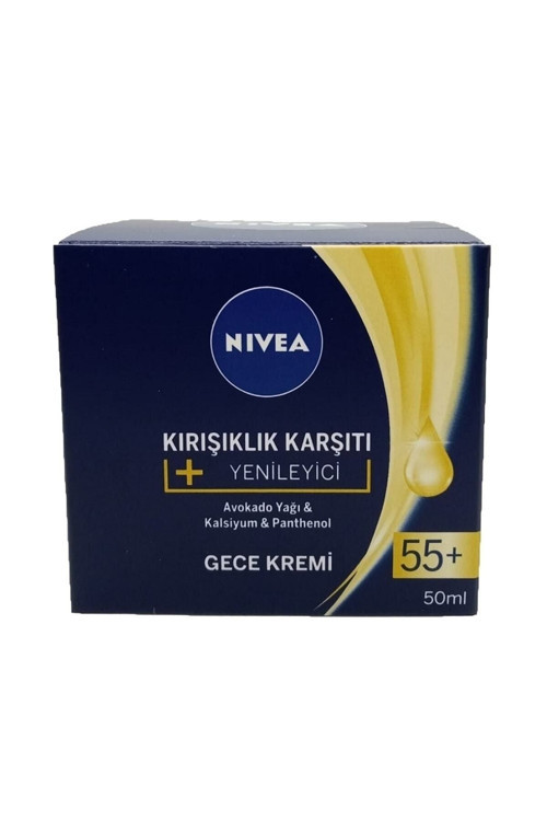 Nıvea Yüz Bakim Kremi Kirişik Karşiti Ve Yenileyici Yaş 55+Gece Kremi 2 Kutu