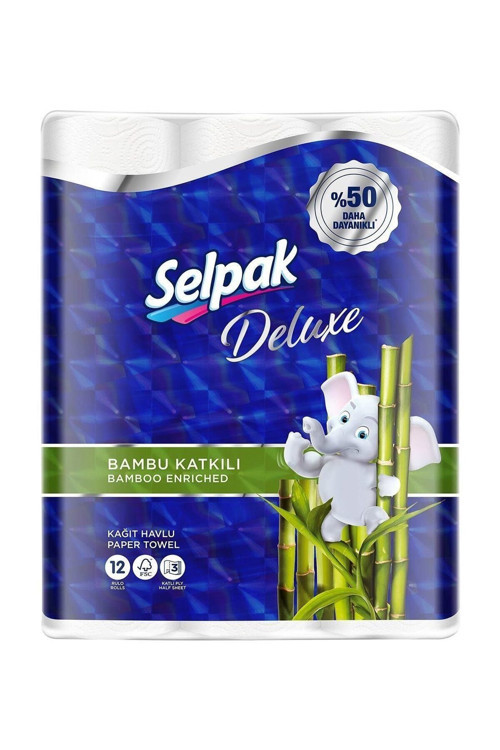 Bambu Katkılı Kağıt Havlu 12Li
