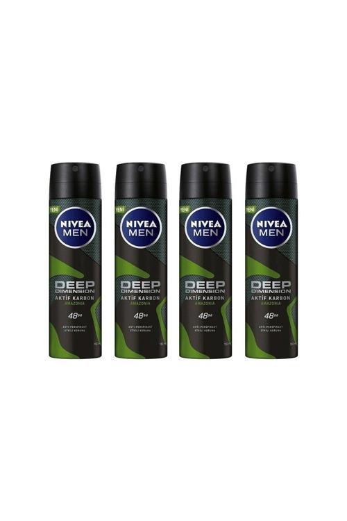Nıvea Men Deodorant Deep Dimension Amazonia 150 Ml - 4'Lü Paketi