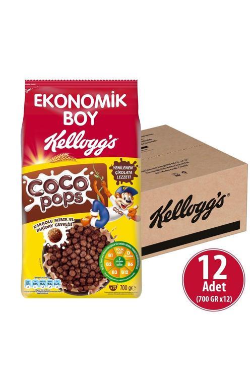 Coco Pops Topları Kakaolu Buğday Ve Mısır Gevreği 700 G X 12 Adet, Lif, Demir Ve 7 Vitamin Içerir