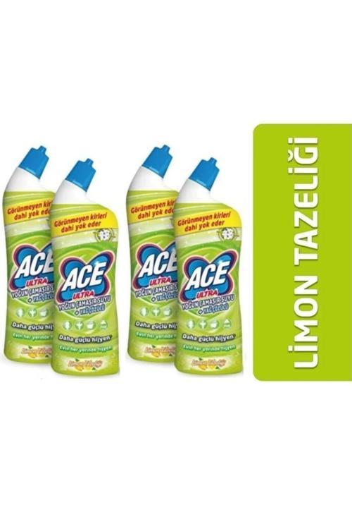 Ultra Power Jel Kıvamlı Çamaşır Suyu Limon Tazeliği 750 Ml X4 Adet