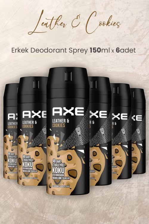 Leather & Cookies Erkek Deodorant Sprey 150 Ml X 6 Adet