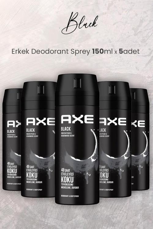 Black Erkek Deodorant Sprey 150 Ml X 5 Adet