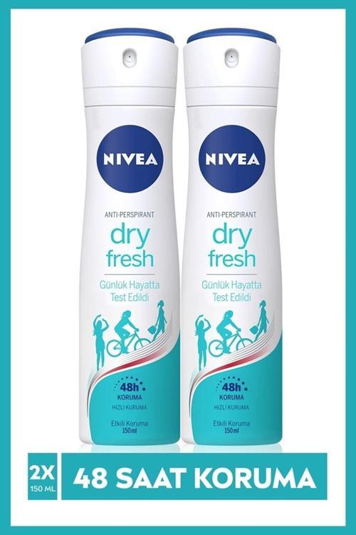 Nıvea Kadın Sprey Deodorant Dry Fresh 48 Saat Deodorant Koruması 150 Ml X 2 Adet