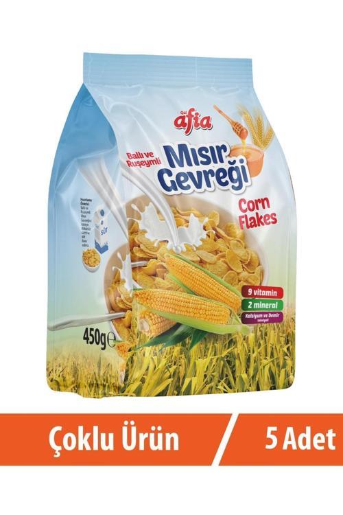 Ballı Ruşeymli Mısır Gevreği 5X450 Gr