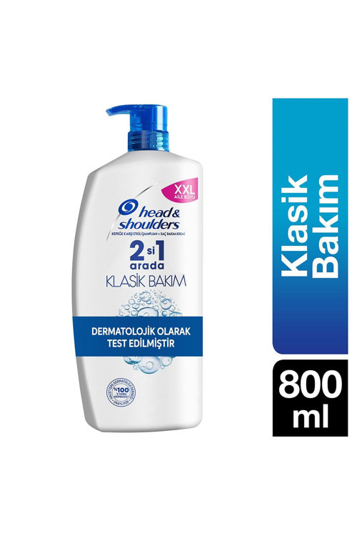 Head&Shoulders Head & Shoulders 2'Si 1 Arada Şampuan Klasik Bakım Kepeğe Karşı Etkili, 800 Ml