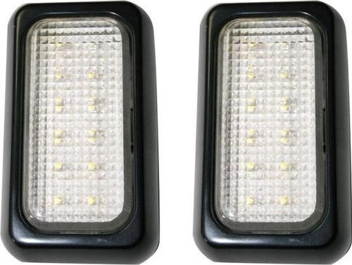 TEPE/ROMÖRK LAMBASI 12 LEDs, 12V24V, SİYAH 2 Ad.LİK SET