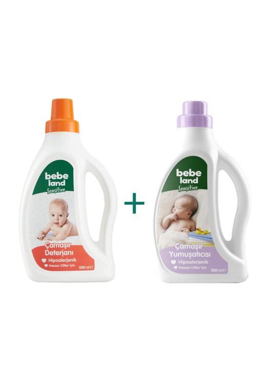 Bebekland Çamaşır Deterjanı 1500 ml Çamaşır Yumuşatıcı 1500 ml 2'li Paket
