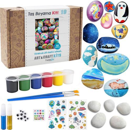 Hobi24 Taş Boyama Kiti - Kit 19 (ys)