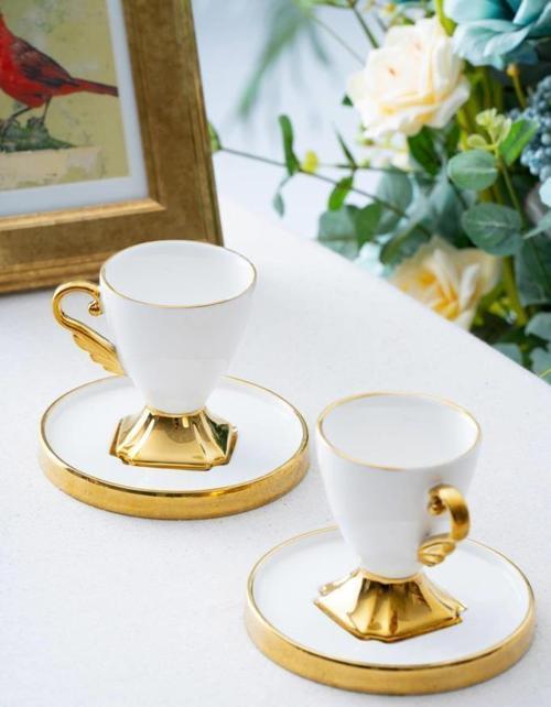 Cruz Duo Gold 2 Kişilik Kahve Fincan Takımı SCT-06167