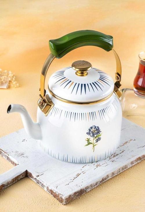 Qualita Rain Emaye Bitki Çayı Demliği XAP-05753
