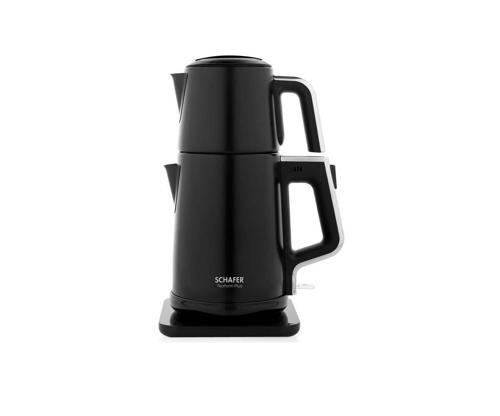 Teaform Plus Elektrikli Çelik Çay Makinesi Siyah