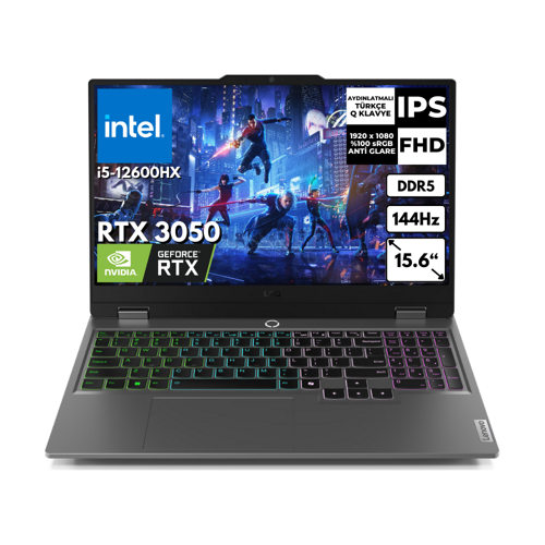 LOQ 15IAX9 i5-12600HX 32-GBDDR5 1 TBSSD 6GB RTX3050 15.6" FHD Windows 11 Home Notebook 83GS00PDTR BT34