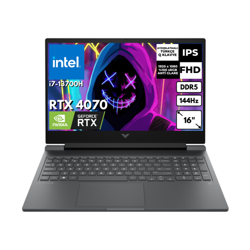 Victus 16-R0006NT i7-13700H 24 GB 2 TBSSD 8GB RTX4070 16" 144Hz FHD Windows 11 Pro Gaming Laptop 7P632EA BT55