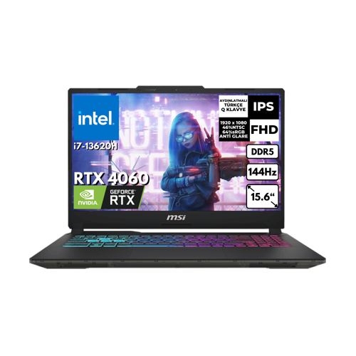 Cyborg 15 A13VF i7-13620H 16-GBDDR5 512 GB SSD 8GB RTX4060 15.6" FHD 144Hz FreeDos Gaming Notebook A13VF-893XTR BT1