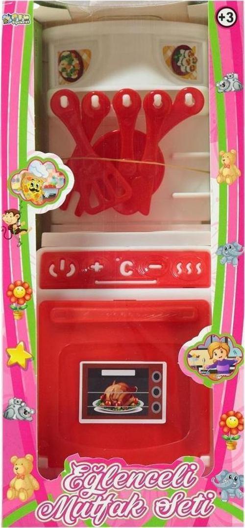 Kutulu Fırın Set Beyaz Renk - Kırmızı Ön Kapak - E-3003
