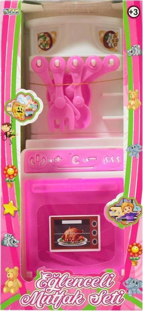 Kutulu Fırın Set Beyaz Renk - Pembe Ön Kapak - E-3003
