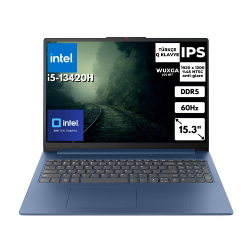 IdeaPad 3 i5-13420H 8-GBDDR5 512 GB SSD 15.3" WUXGA FreeDos Notebook 83K10062TR BT1