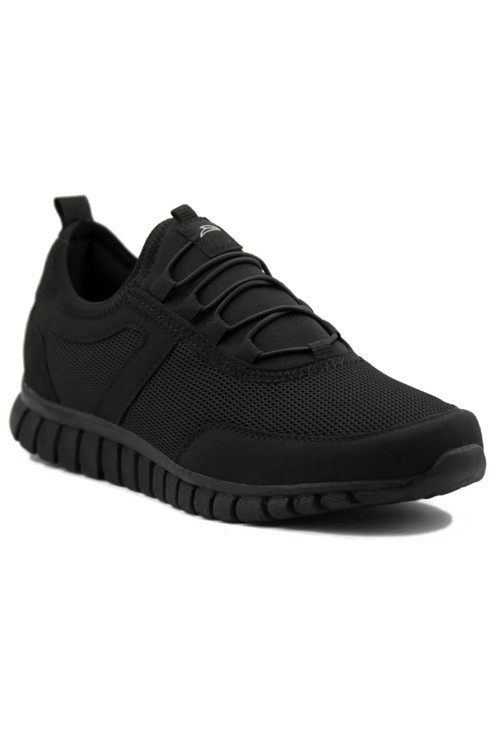 Erkek Siyah Bağcıksız Hafif Günlük Sneaker 1906