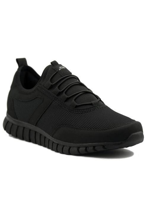 Erkek Siyah Bağcıksız Hafif Günlük Sneaker 1906