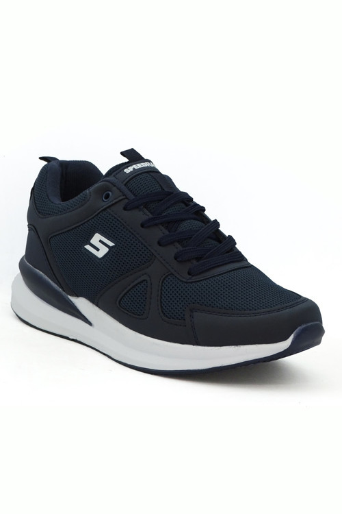 SpeedRace Siyah Unisex Rahat Esnek Sneaker Spor Ayakkabı