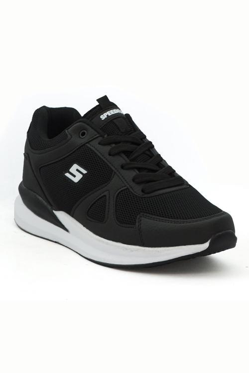 SpeedRace Siyah Unisex Rahat Esnek Sneaker Spor Ayakkabı