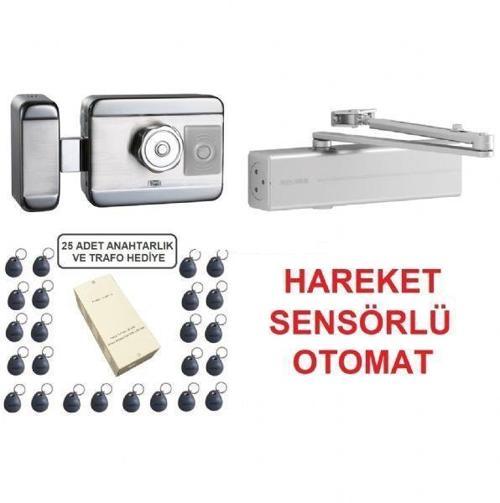 3 lü apartman kapı seti Hareket sensörlü Marelli Motorlu otomat + DC300 Hidrolik kapı yayı