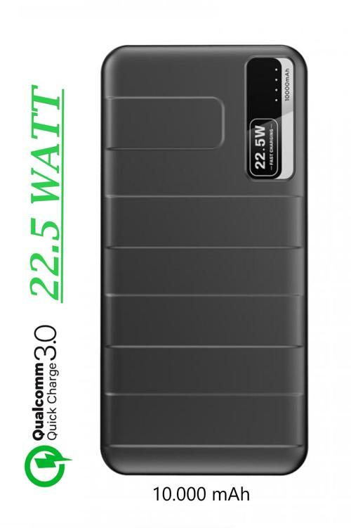 10.000 mAh POWERBANK PD-22.5  Watt Qualcomm Quick Süper Hızlı Şarj Powerbank Iphone &Andorid Uyumlu