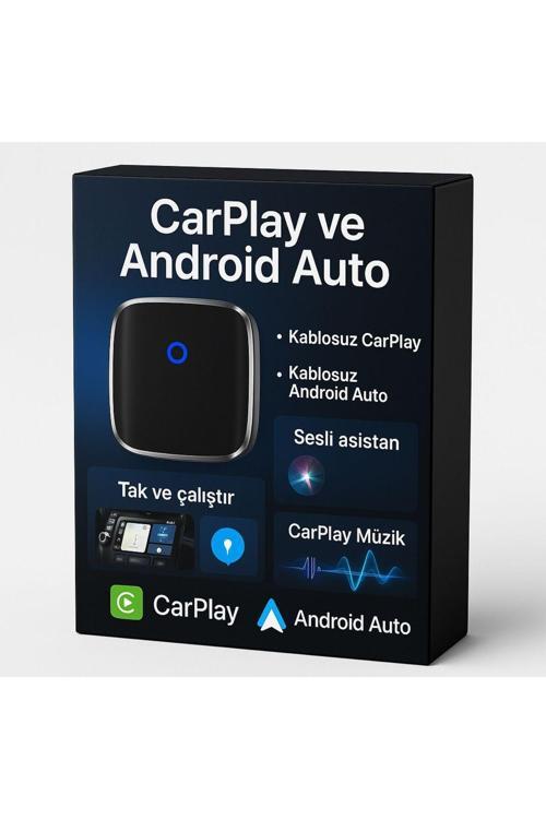 Tak Çalıştır Kablosuz Apple & Android Auto Mini Usb Adaptörü Taşınabilir Bluetooth Wifi