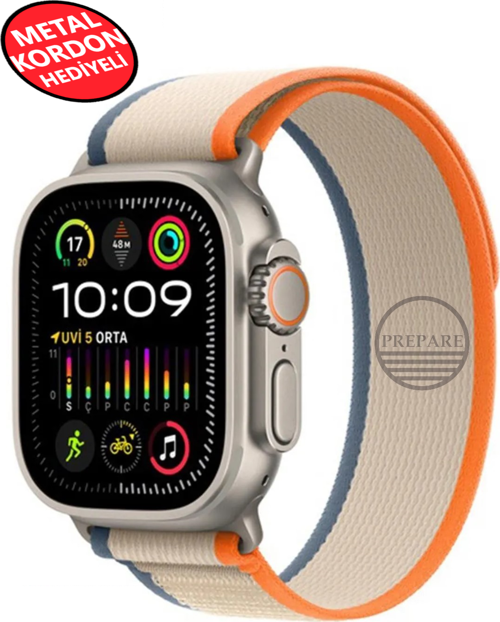 Ultra 2 Akıllı Saat Çelik Kordon Hediyeli Gri Kasa 49mm Nfc Bildirim Sesli Arama Özellikli LG68