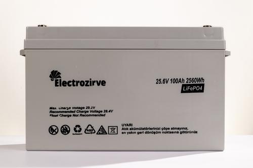 Electro Zirve 25,6V 100Ah Lityum Akü (LifePO4)