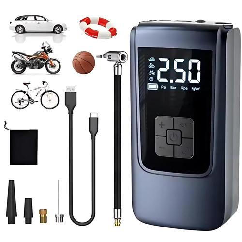 150psi 6000mAh Şarjlı Otomatik Araç Lastik Şişirme Pompası Araç Lastik Hava Kompresörü Led Işıklı