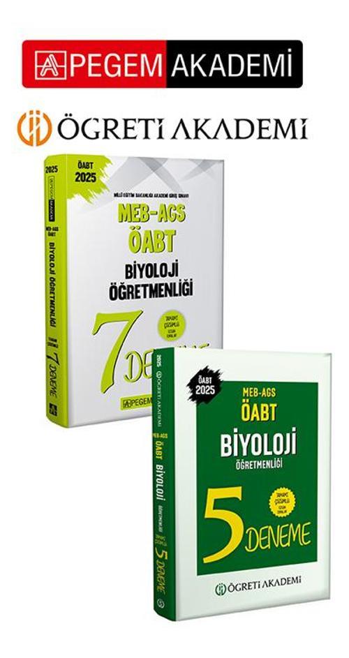 PEGEM AKADEMİ 2025 MEB AGS ÖABT Biyoloji Öğretmenliği Tamamı Çözümlü 5 Deneme + 2025 MEB-AGS-ÖABT Bi