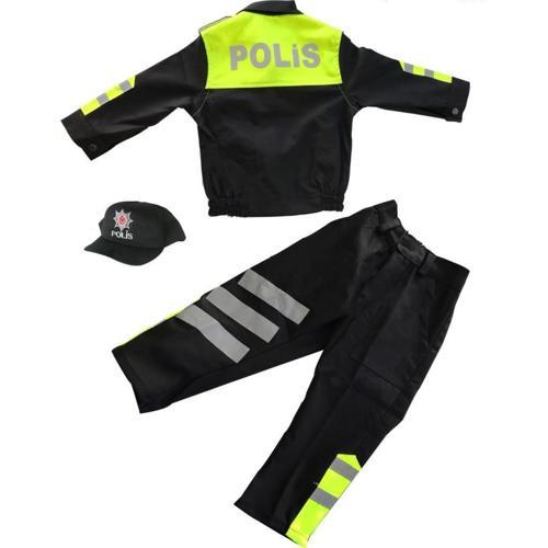 Kız&Erkek Çocuk Polis Kıyafeti (Şapka, Gömlek, Pantolon Takımı) Yeni Model