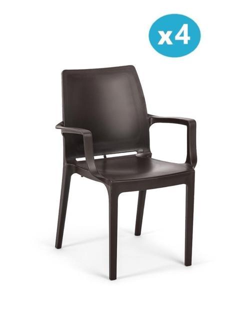 SY-2502 Plastik Eve Bahçe Koltuk Sandalye 4'lü Set