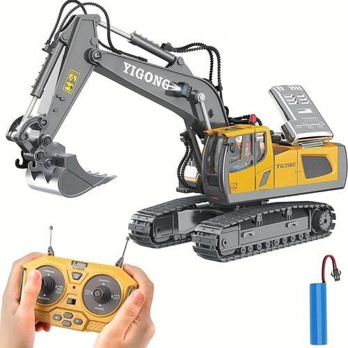 Uzaktan Kumandalı Ekskavatör full fonksiyon 11 Kanallı Alaşımlı Metal Yapı, 2.4GHz Kablosuz, USB Şar