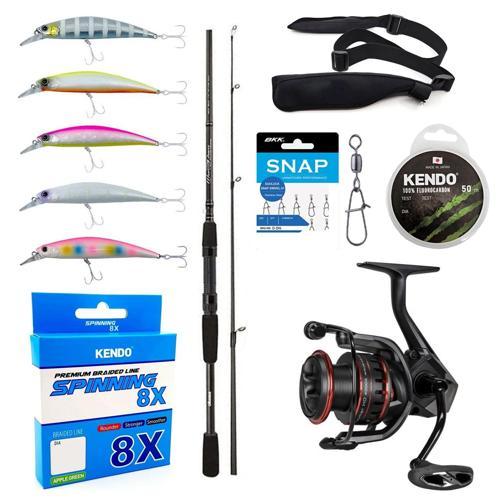 YekOutdoor Okuma Profesyonel Spin/LRF Seti Okuma Wave Power 8'0 2.44 cm 15-40 gr 2 Parça Spin Kamışı&Okuma Ceymar HD CHD
