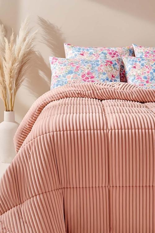 Sevda Çiçeği Pudra Çift Kişilik Tresa Uyku & Çeyiz Seti