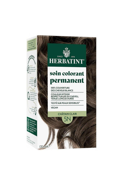 Bitkisel Özlü Kalıcı Saç Boyası | Doğal Açık Kestane (Chatain Clair 5N) 170 ml