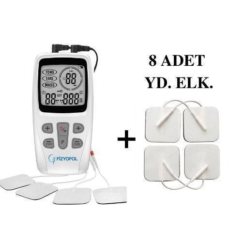 Tens Ems Masaj Cihazı Ve kablolu Yedek Elektrod Tens 8'li