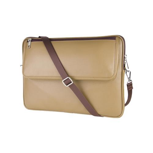 S.Deri Laptop Çantası,Tablet Çantası,13.3'' inç,Vegan,Omuz ve Valiz Askılı,Aksesuar ve Evrak Cepli,24*34*2 cm.,Vizon