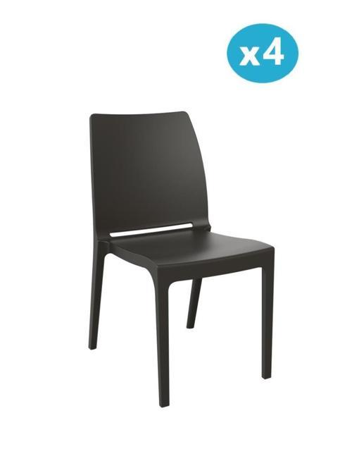 SY-2506 Plastik Eve Bahçe Koltuk Sandalye 4'lü Set