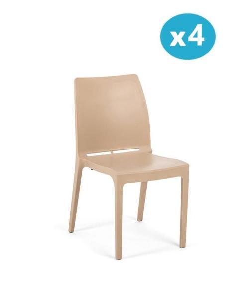 SY-2506 Plastik Eve Bahçe Koltuk Sandalye 4'lü Set