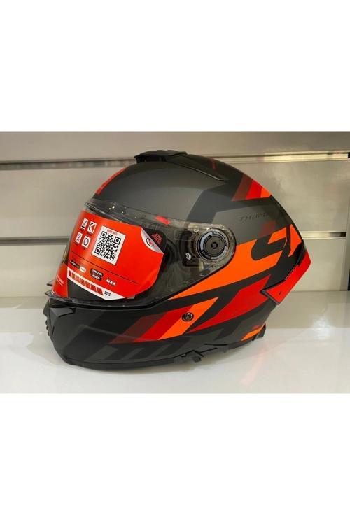 Kask Mt Thunder 4 Sv Ergo B15 Mat Kırmızı/grı