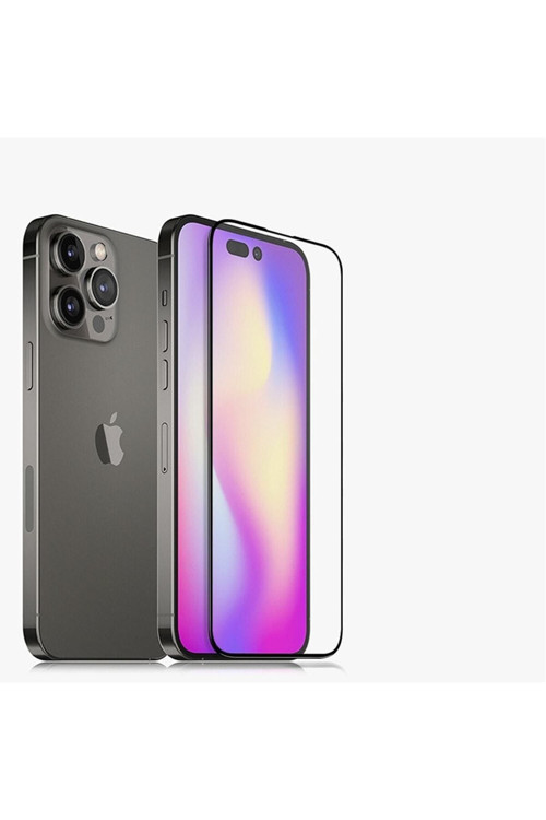 Iphone 14 Pro Uyumlu Tam Kapatan Tamperli Nano Esnek Cam Ekran Koruyucu Kırılmaz Cam