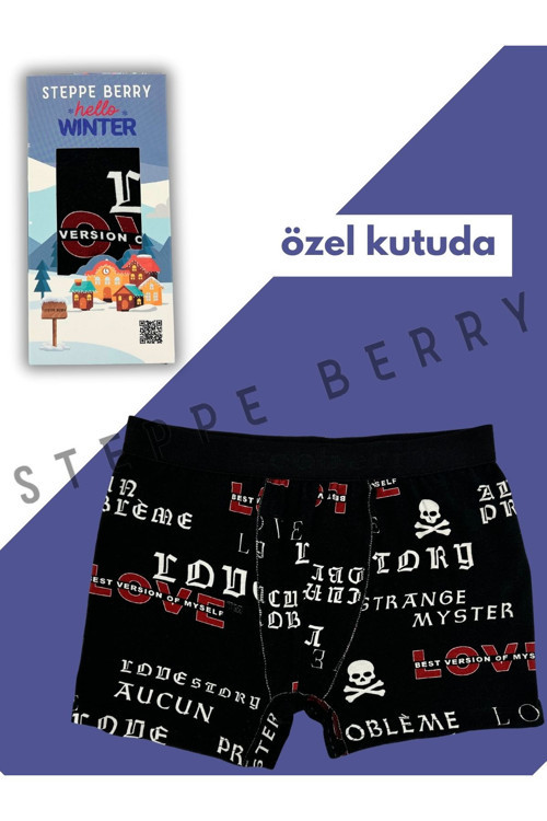 Kutulu Desenli Erkek Boxer