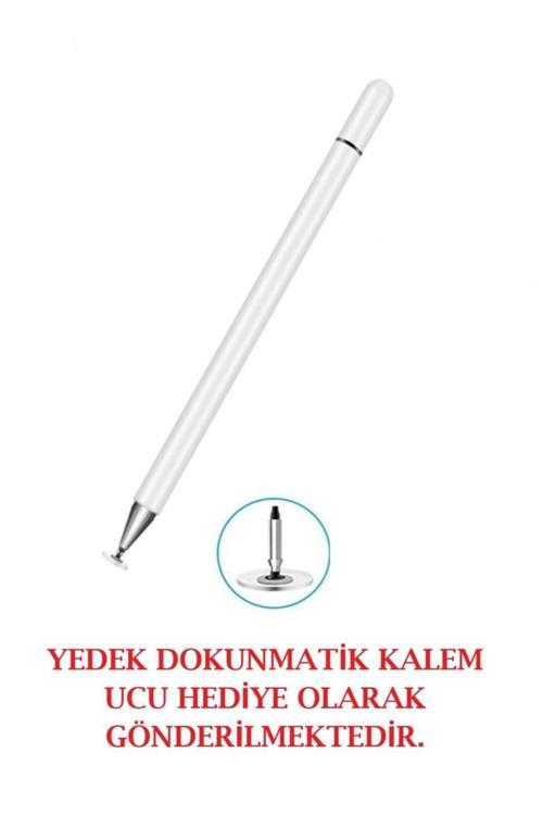 Dokunmatik Kalem Yedek Uç Hediyeli Tablet Kalemi Çizim & Yazı Kalemi Dokunmatik Kalem Beyaz