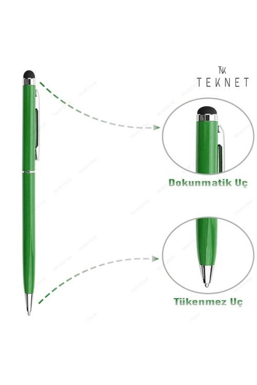 Dokunmatik Kalem Tüm Cihazlara Uyumlu Tablet Telefon Için Çizim & Yazı Kalemi 2 In 1 Tükenmez Uçlu